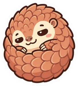 rollo sticker: curled up