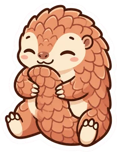 rollo sticker: hugging tail