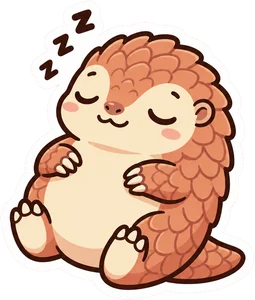 rollo sticker: asleep